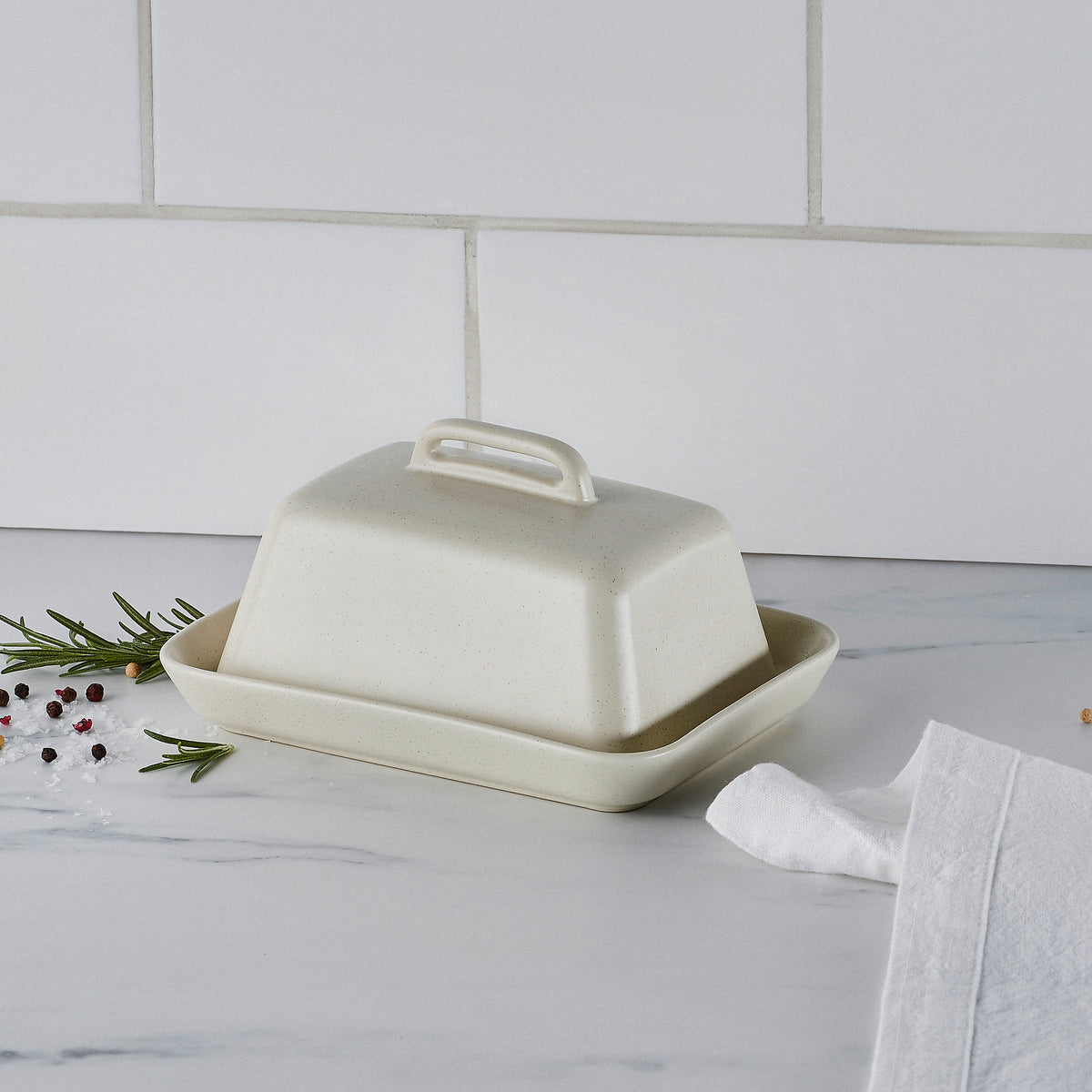 Davis &amp; Waddell Darley Butter Dish Cream
