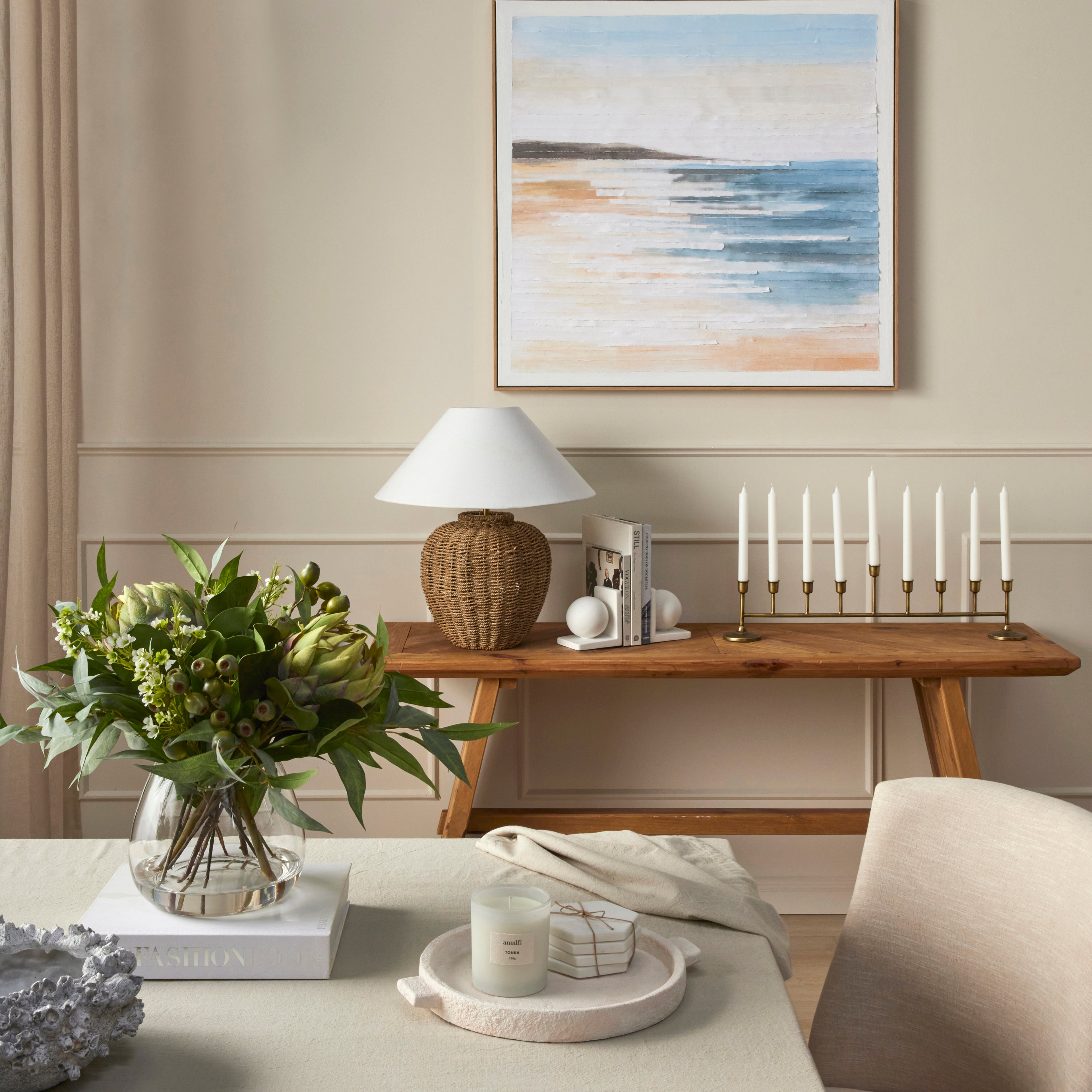 Amalfi Elroi Console Table Natural
