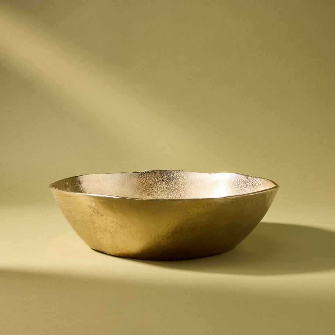 Metal Bowl Planter | Gold - 39cm