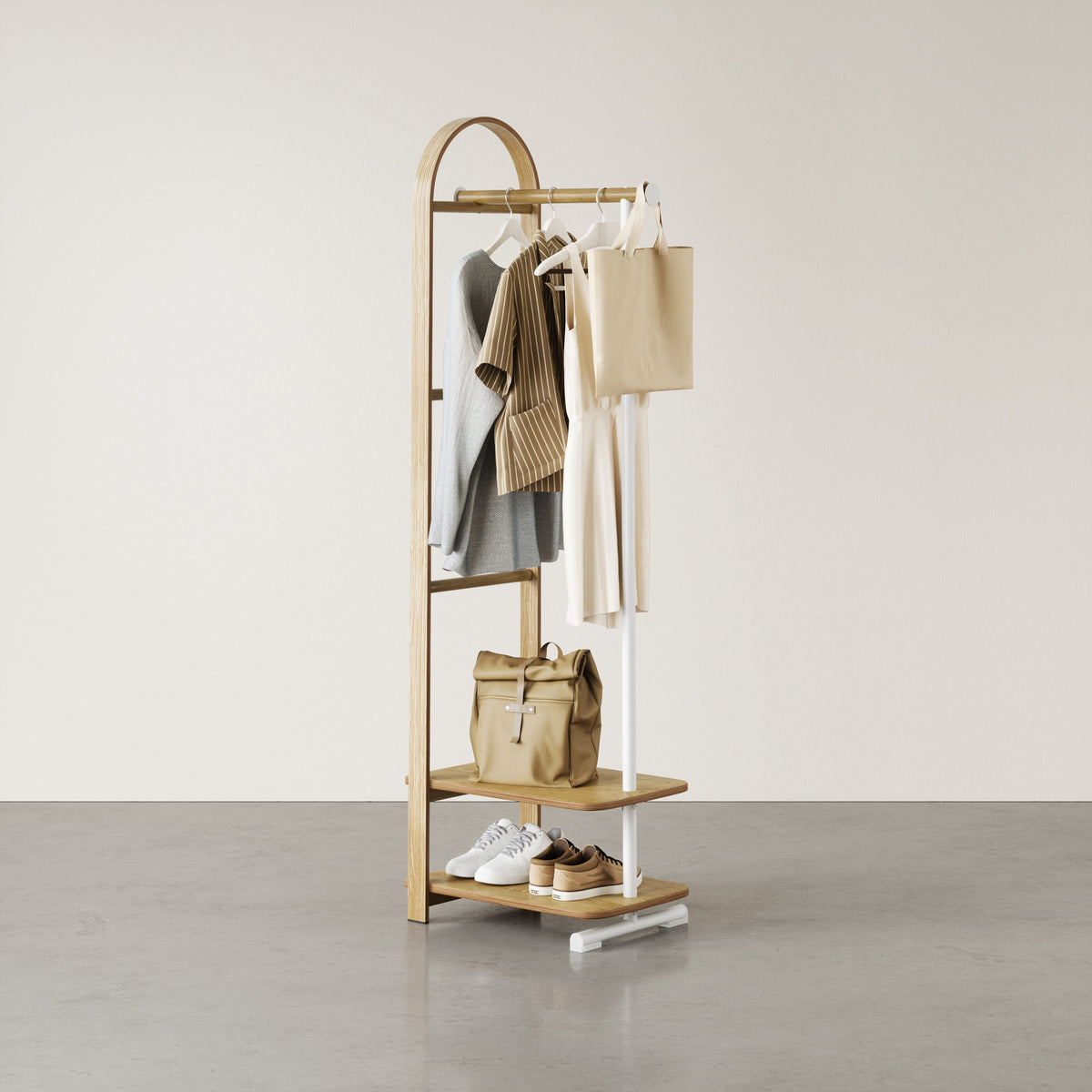 Umbra Bellwood Coat Rack White &amp; Natural