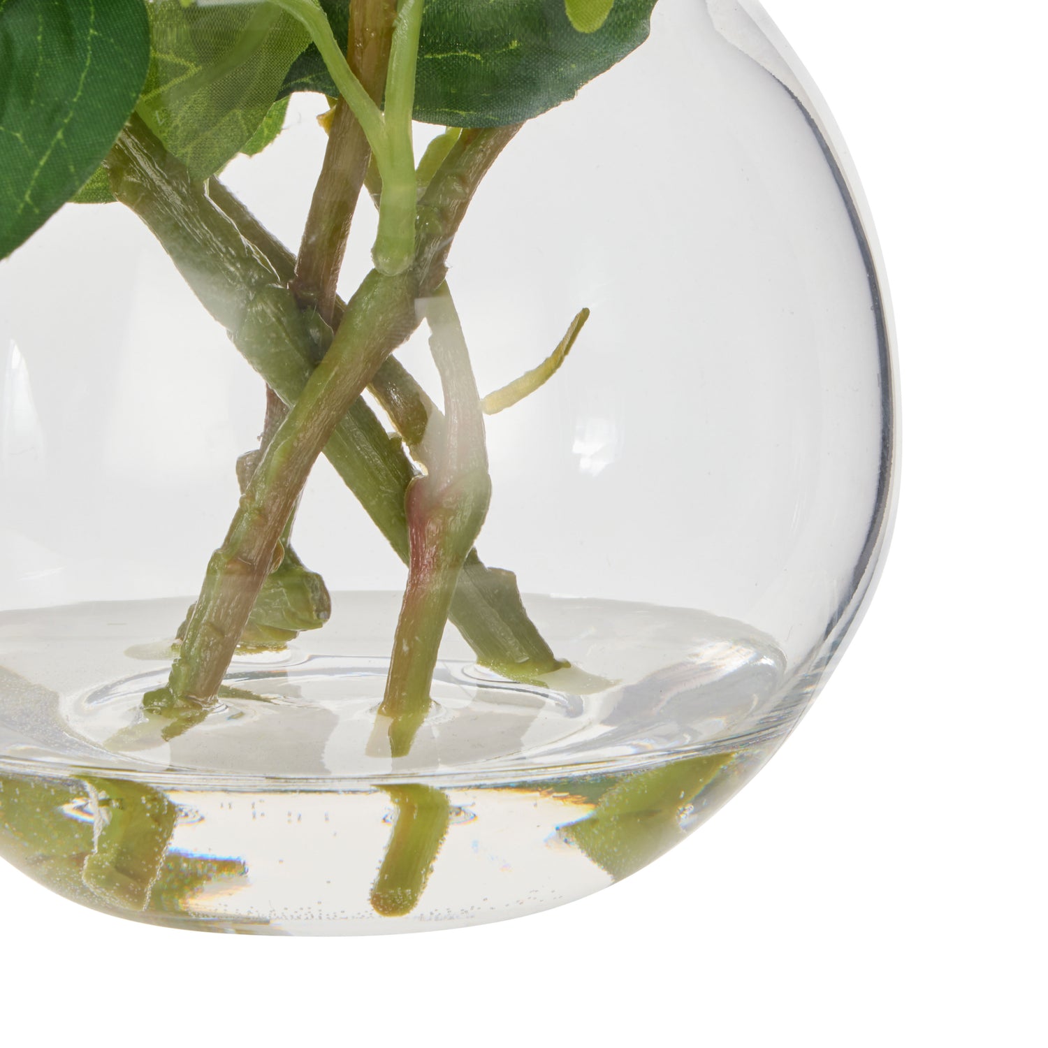 Faux Peony - Sphere Vase | White -  25cm