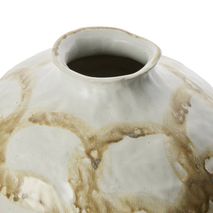 Amalfi Erol Vase Collection Off White &amp; Green