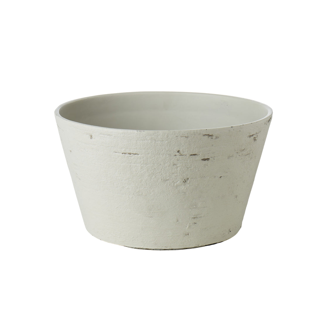 Rogue Rustic Stone Look Shallow Planter Pot Rustic Cream