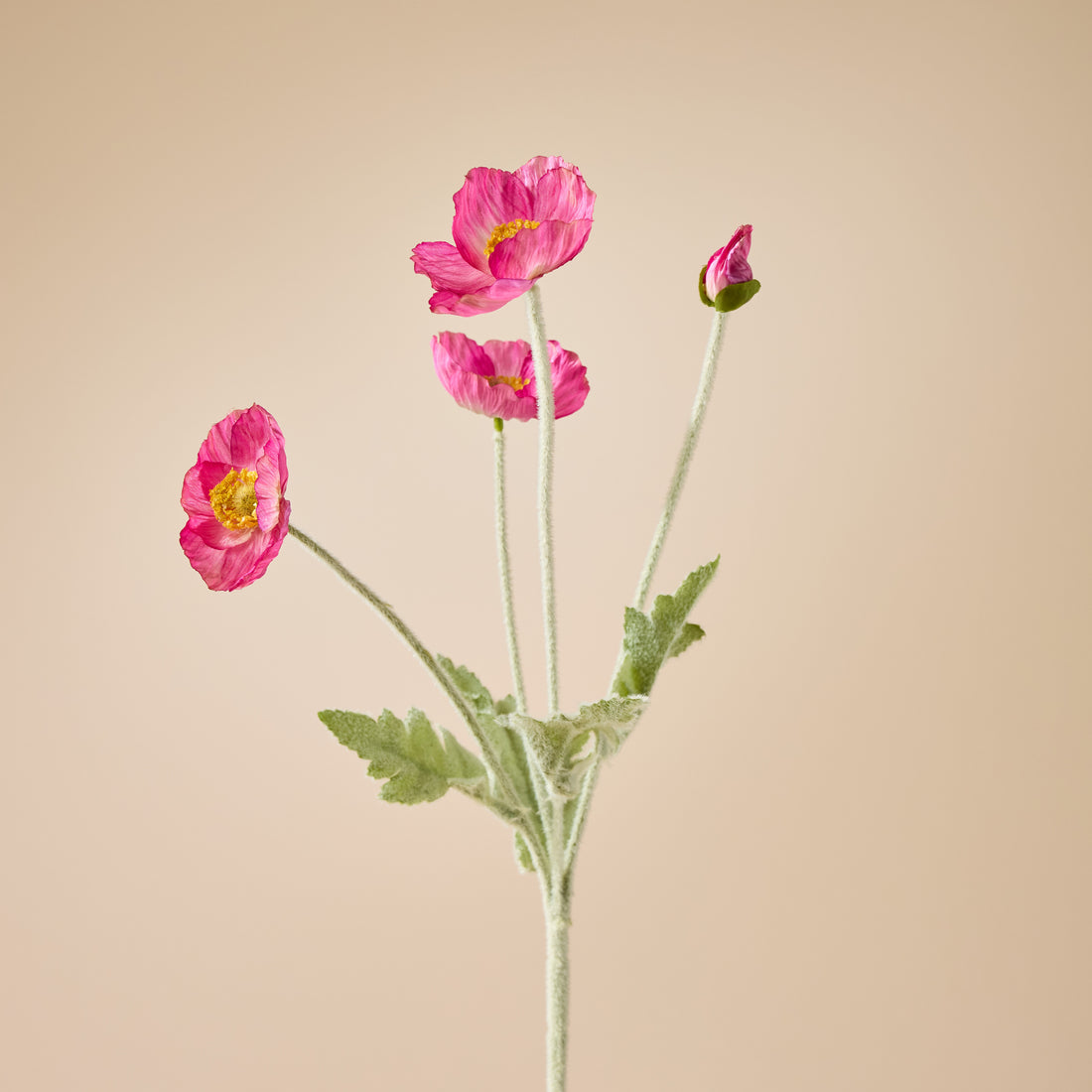 Faux Poppy Spray | Pink - 60cm