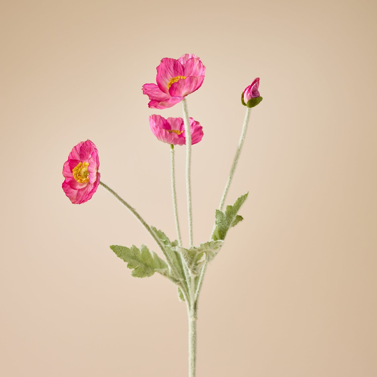 Faux Poppy Spray | Pink - 60cm
