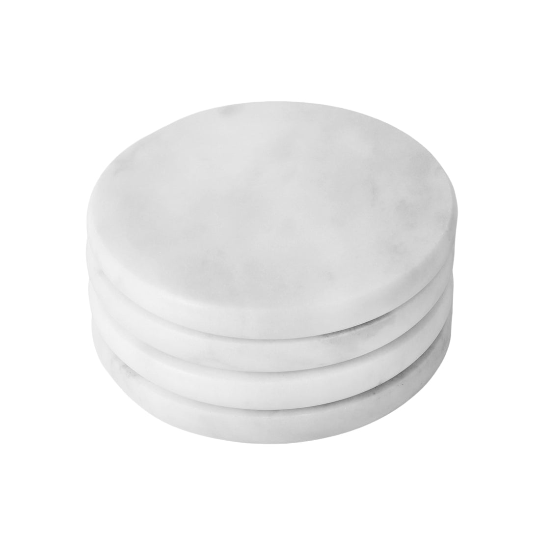 Davis &amp; Waddell Nuvolo Marble Coaster 4pcs Set White