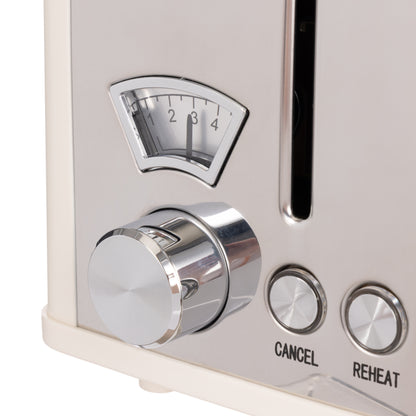 Davis &amp; Waddell Newbury Vintage 4 Slice Toaster Cream
