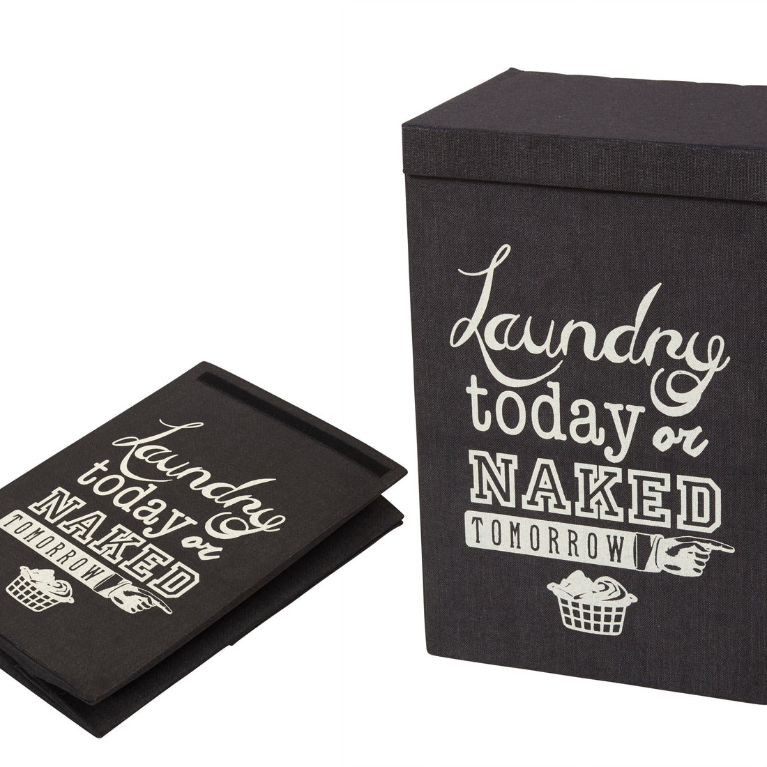 Emporium Naked Tomorrow Laundry Hamper Black &amp; White