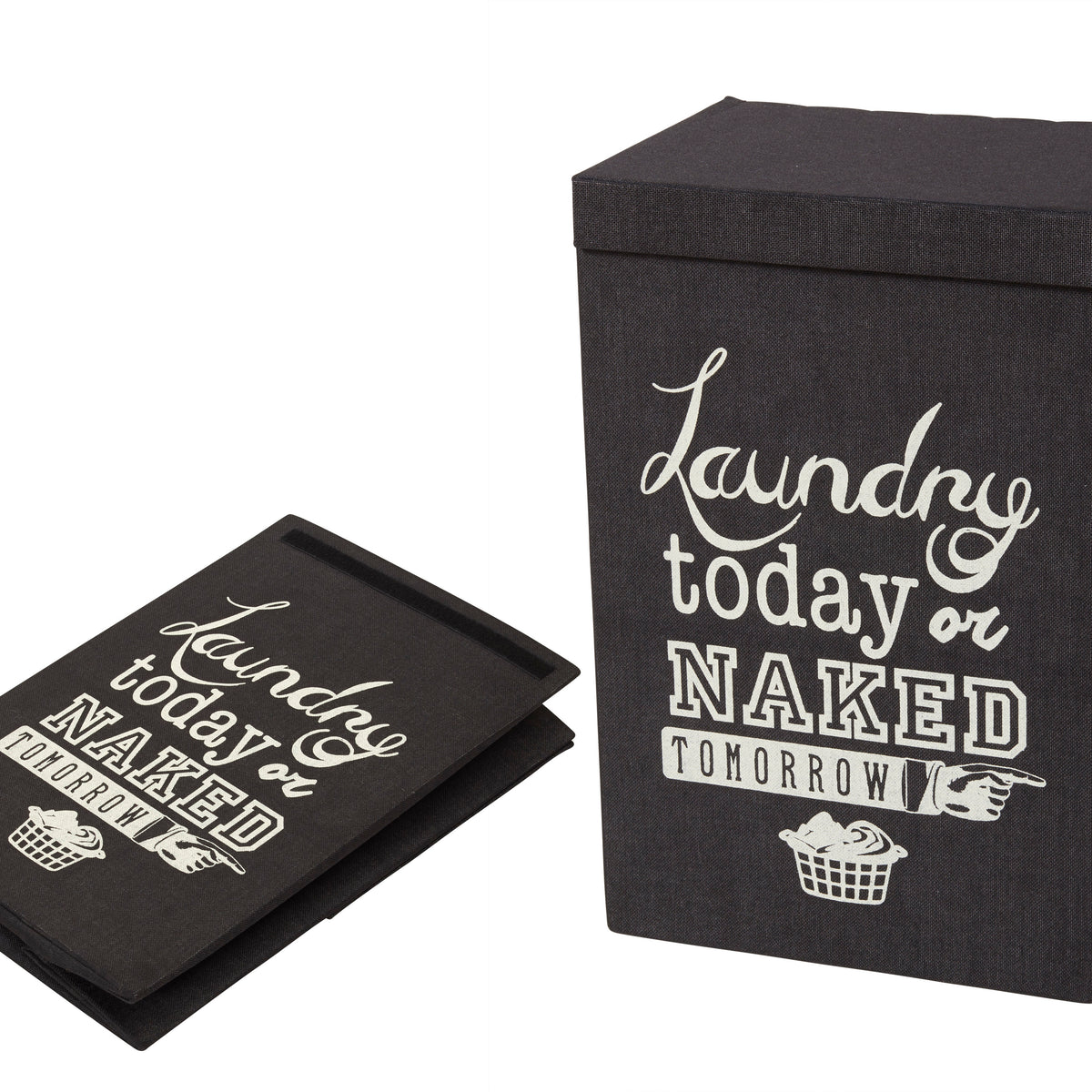 Emporium Naked Tomorrow Laundry Hamper Black &amp; White