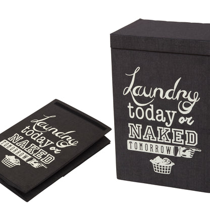 Emporium Naked Tomorrow Laundry Hamper Black &amp; White