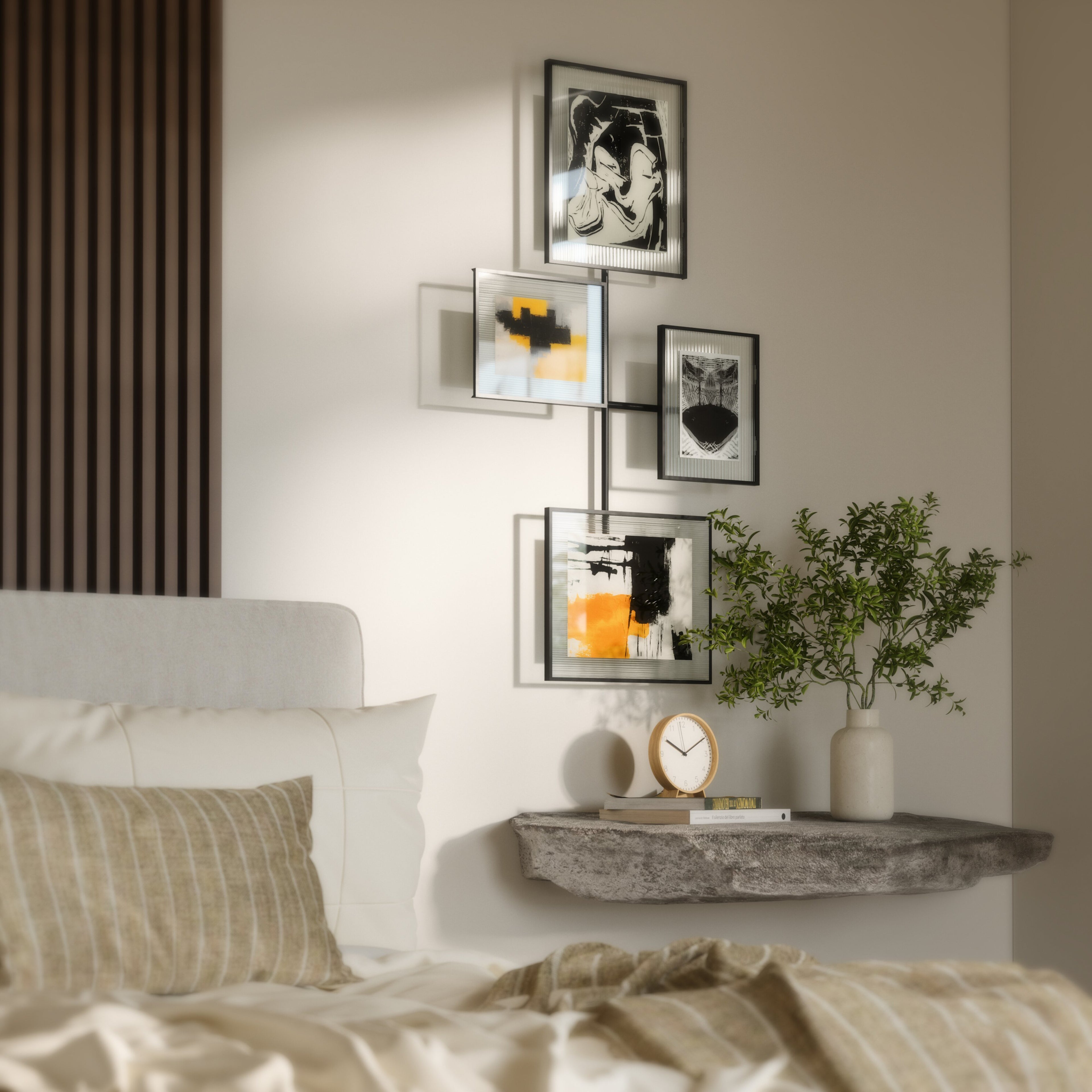 Umbra Flute Wall Gallery Frame4pcs Set Black
