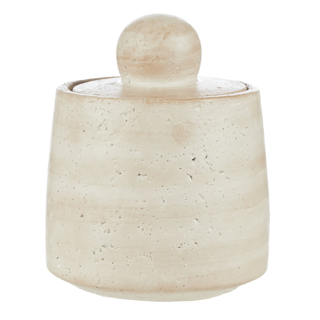 Amalfi Napier Canister Travertine