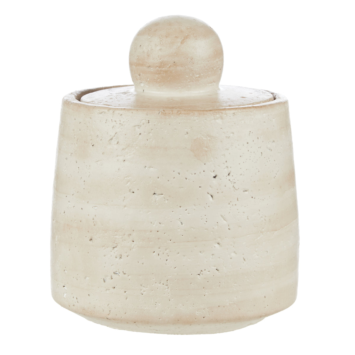 Amalfi Napier Canister Travertine