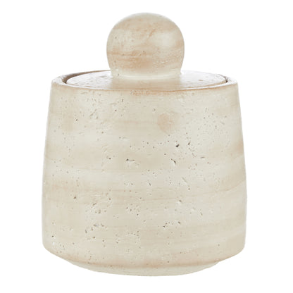 Amalfi Napier Canister Travertine
