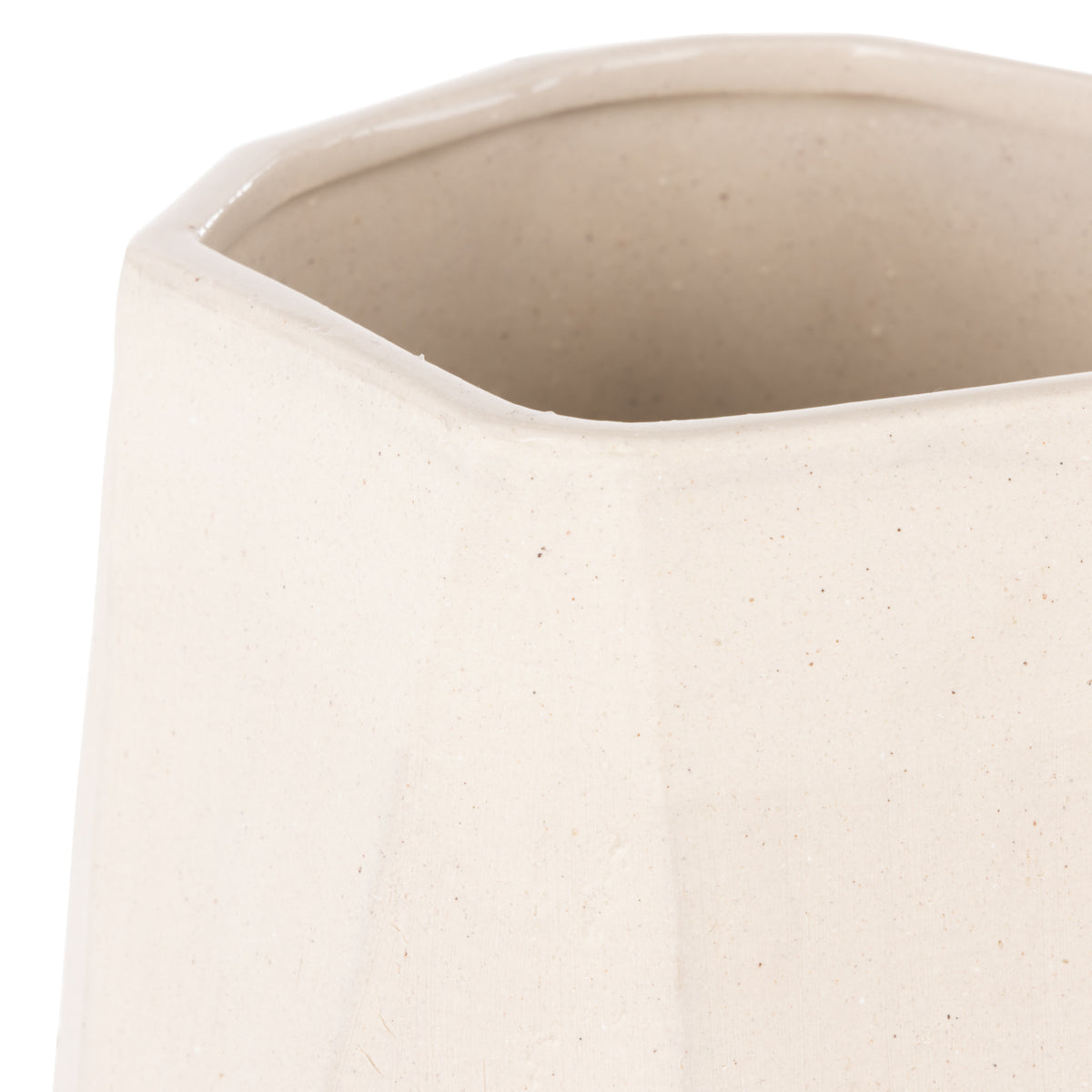 Amalfi Ellison Faceted Vase Medium Natural