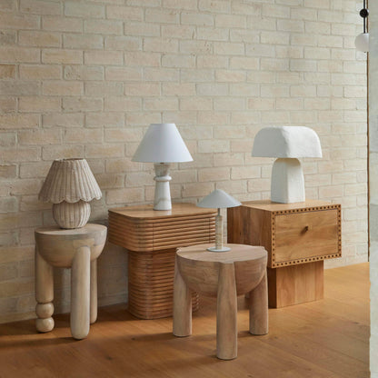 Amalfi Violet Table Lamp White