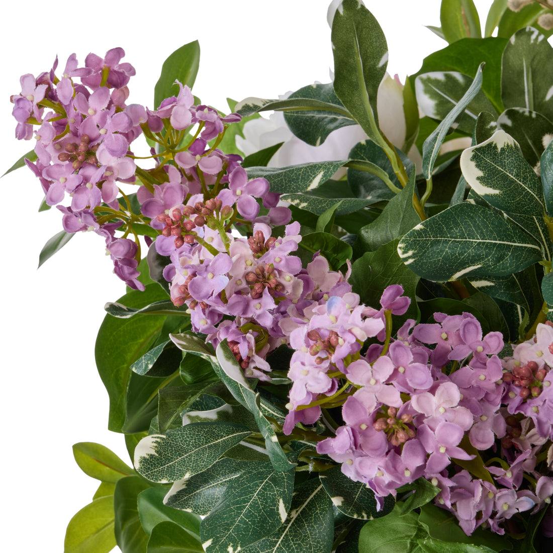 Faux Lilac Peony Garden Mix - Cindy Vase | Purple -  88cm