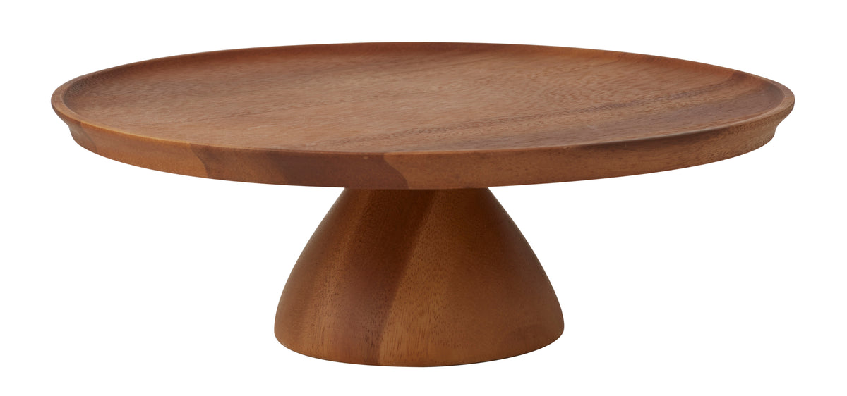 Davis &amp; Waddell Acacia Wood Footed Cake Stand Natural