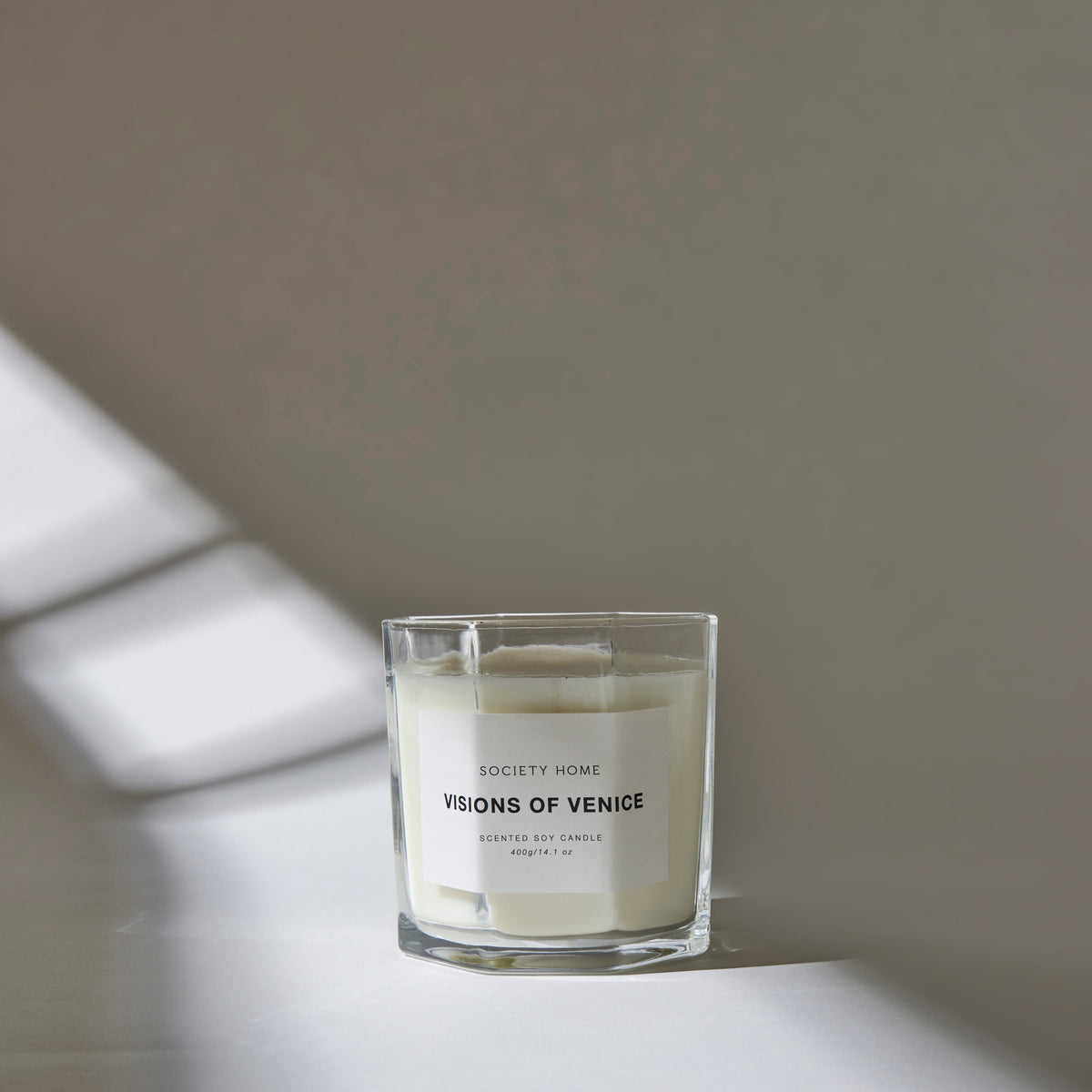 Society Home Visions of Venice Scented Soy Candle 400g White