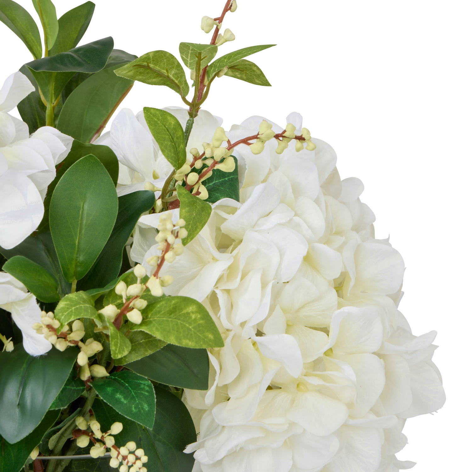 Faux Hydrangea Nite Berry - Classic Bowl | White - 43cm