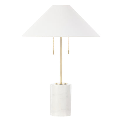 Amalfi Tillie Table Lamp White &amp; Brass