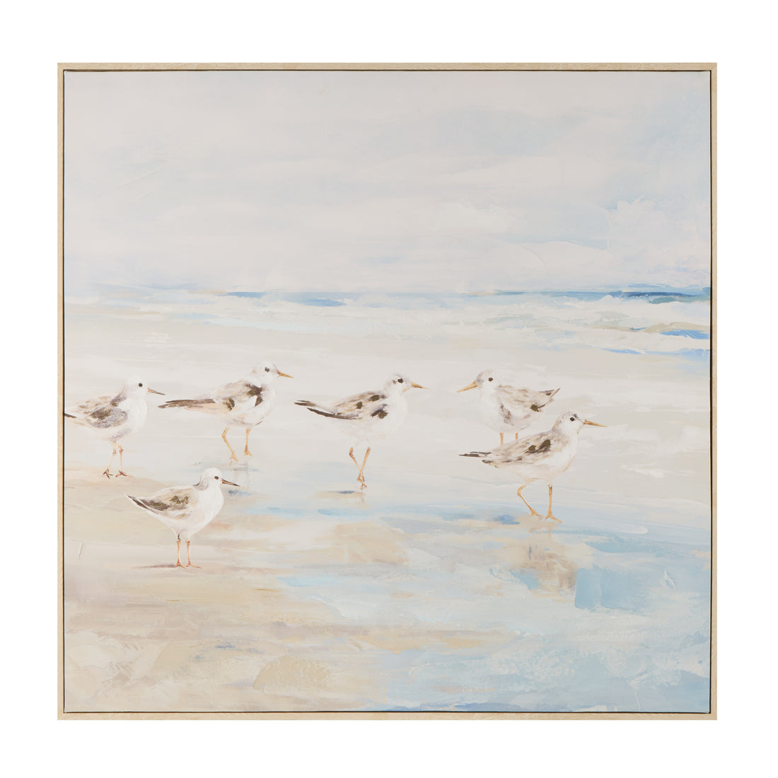 Society Home Laguna Hand Painted Wall Art Blue &amp; Natural