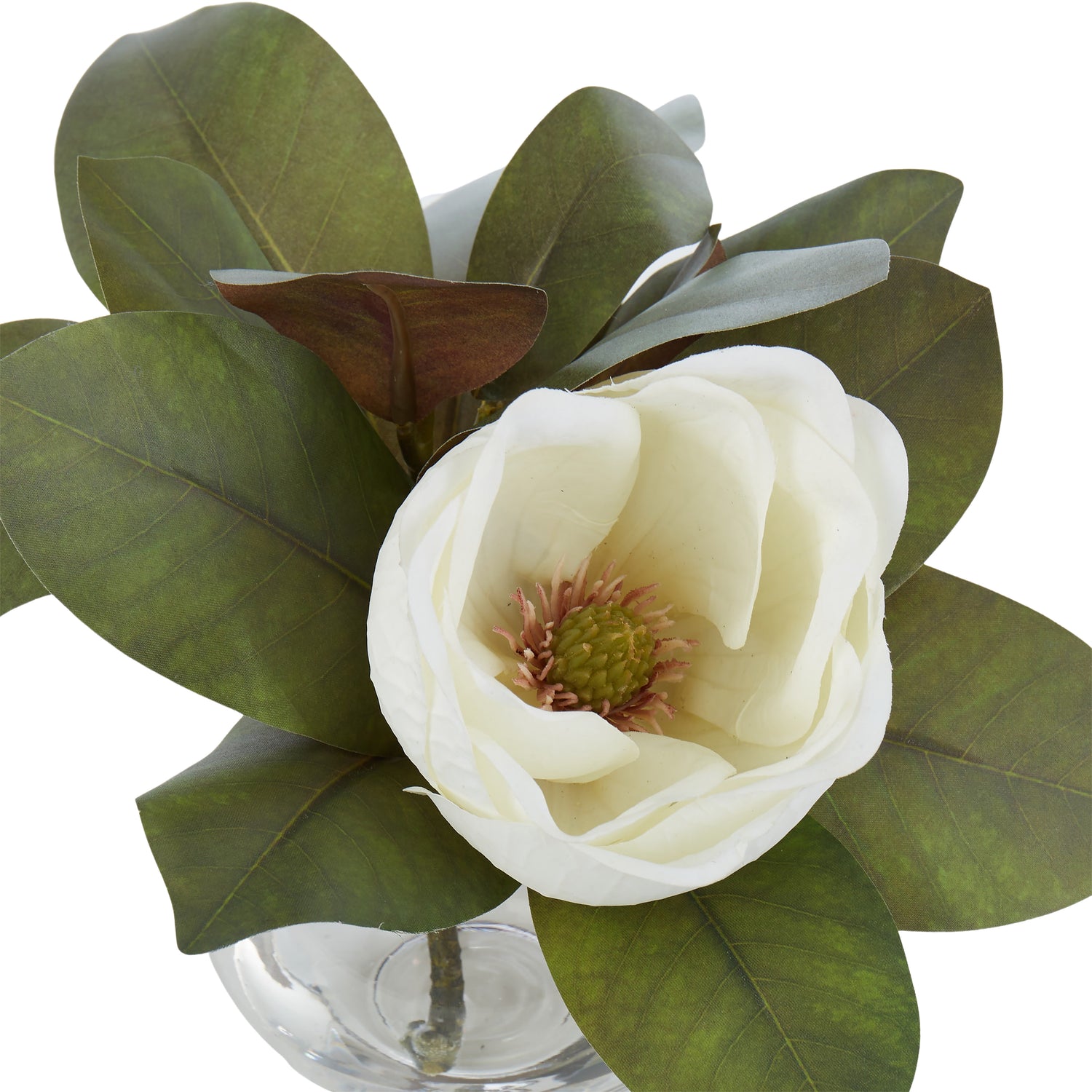 Faux Magnolia - Sphere Vase | White - 36cm