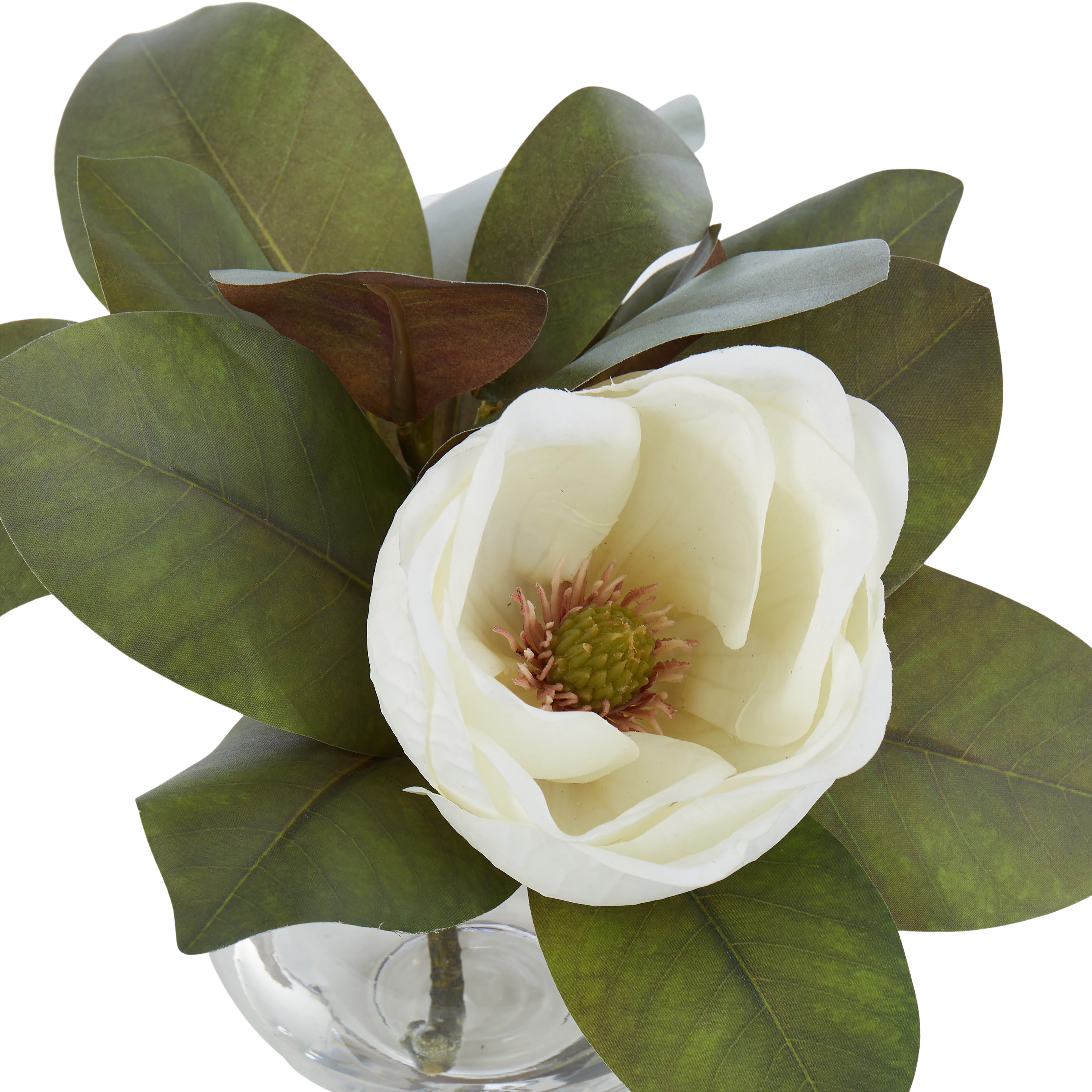 Faux Magnolia - Sphere Vase | White - 36cm