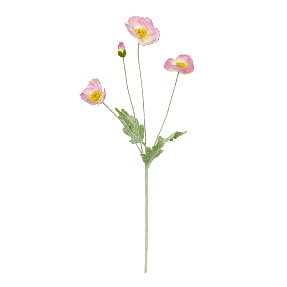 Faux Poppy Spray | Light Pink - 60cm