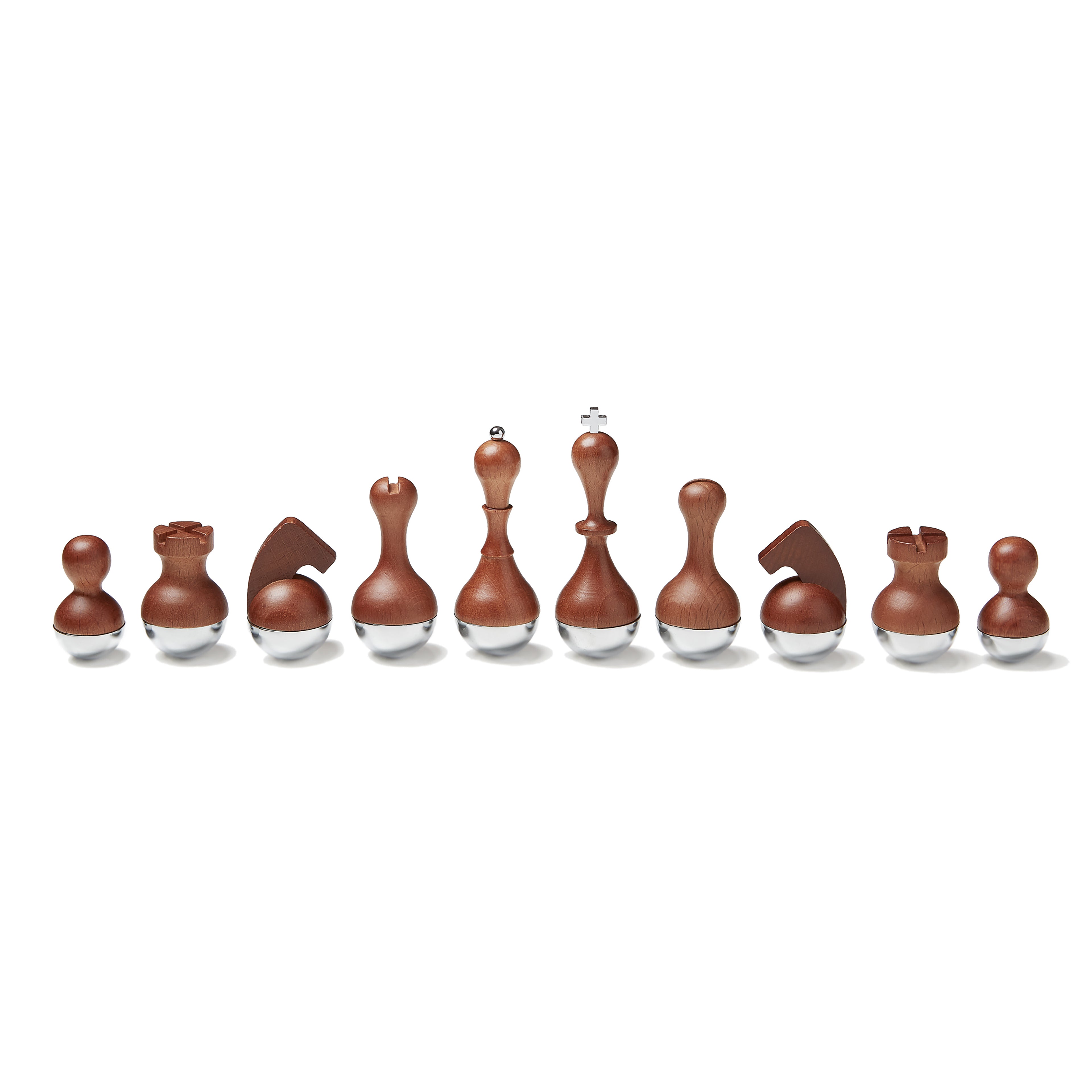 Umbra Wobble Chess Set Maple &amp; Walnut