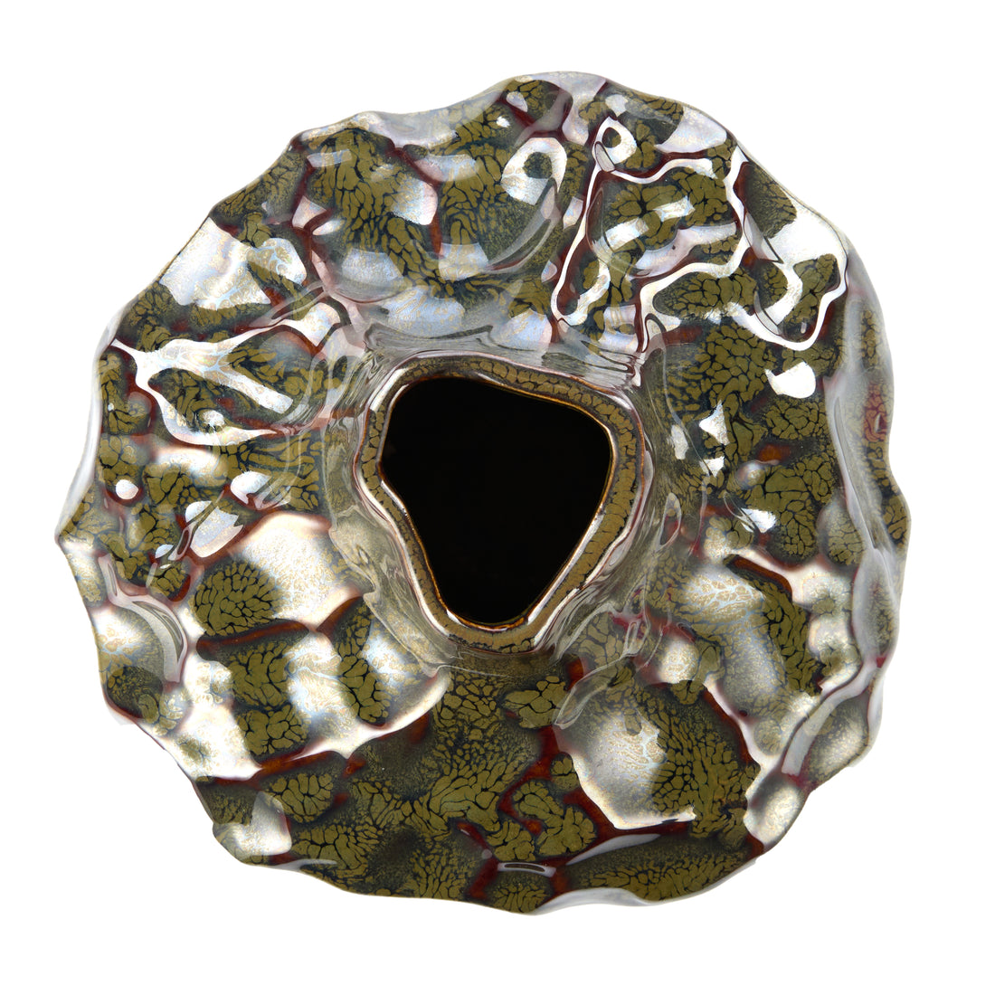 Amalfi Silva Ceramic Vase Small Green