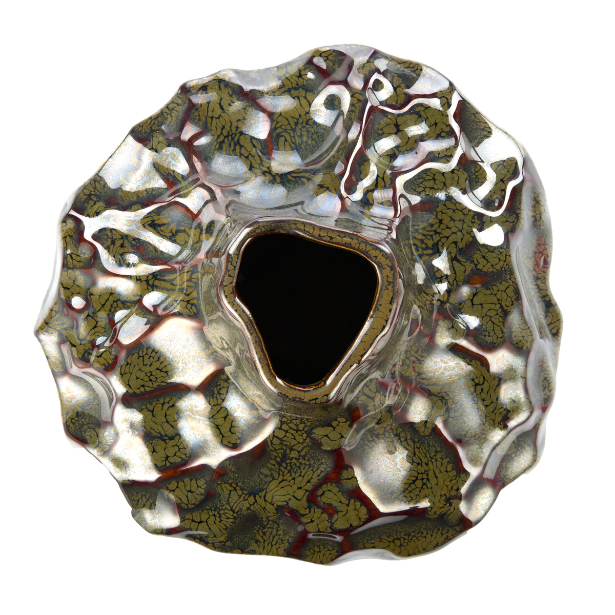 Amalfi Silva Ceramic Vase Small Green