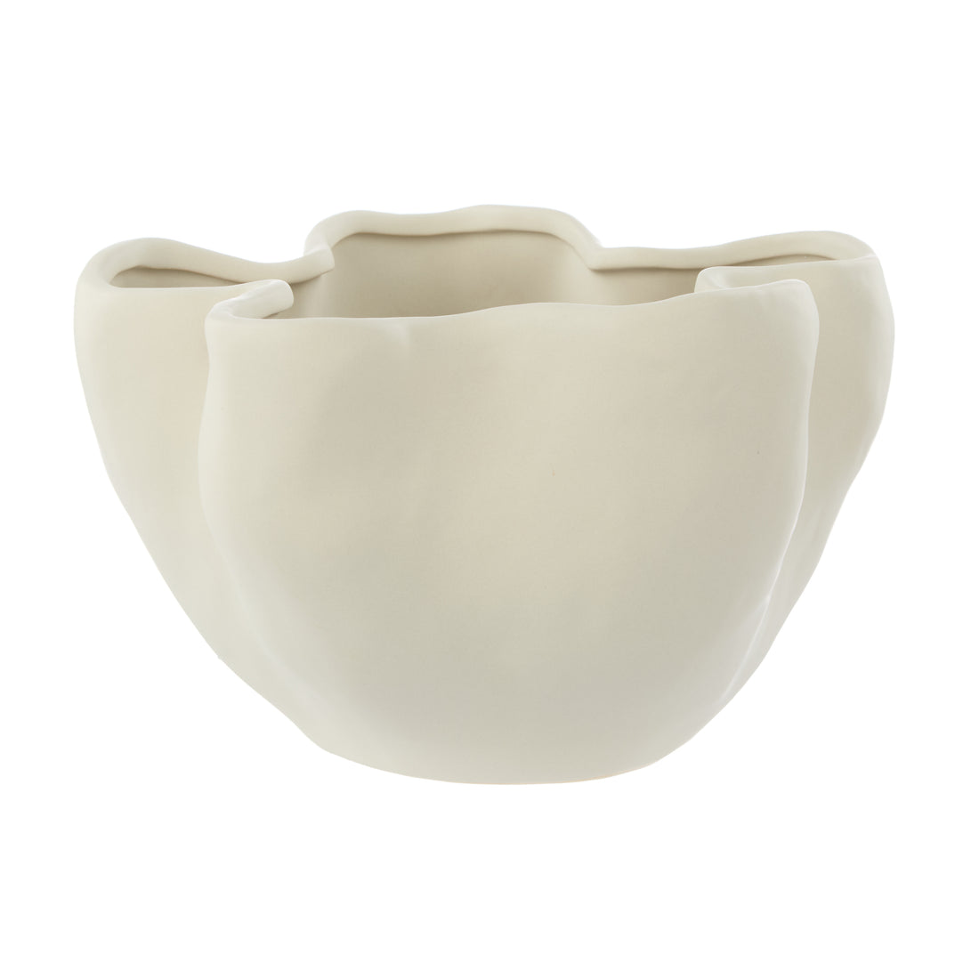Amalfi Fluid Vase Cream