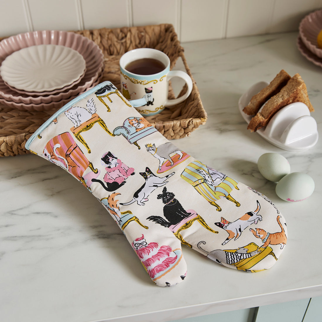 Ulster Weavers Cool Cats Gauntlet Oven Glove Multi-Coloured