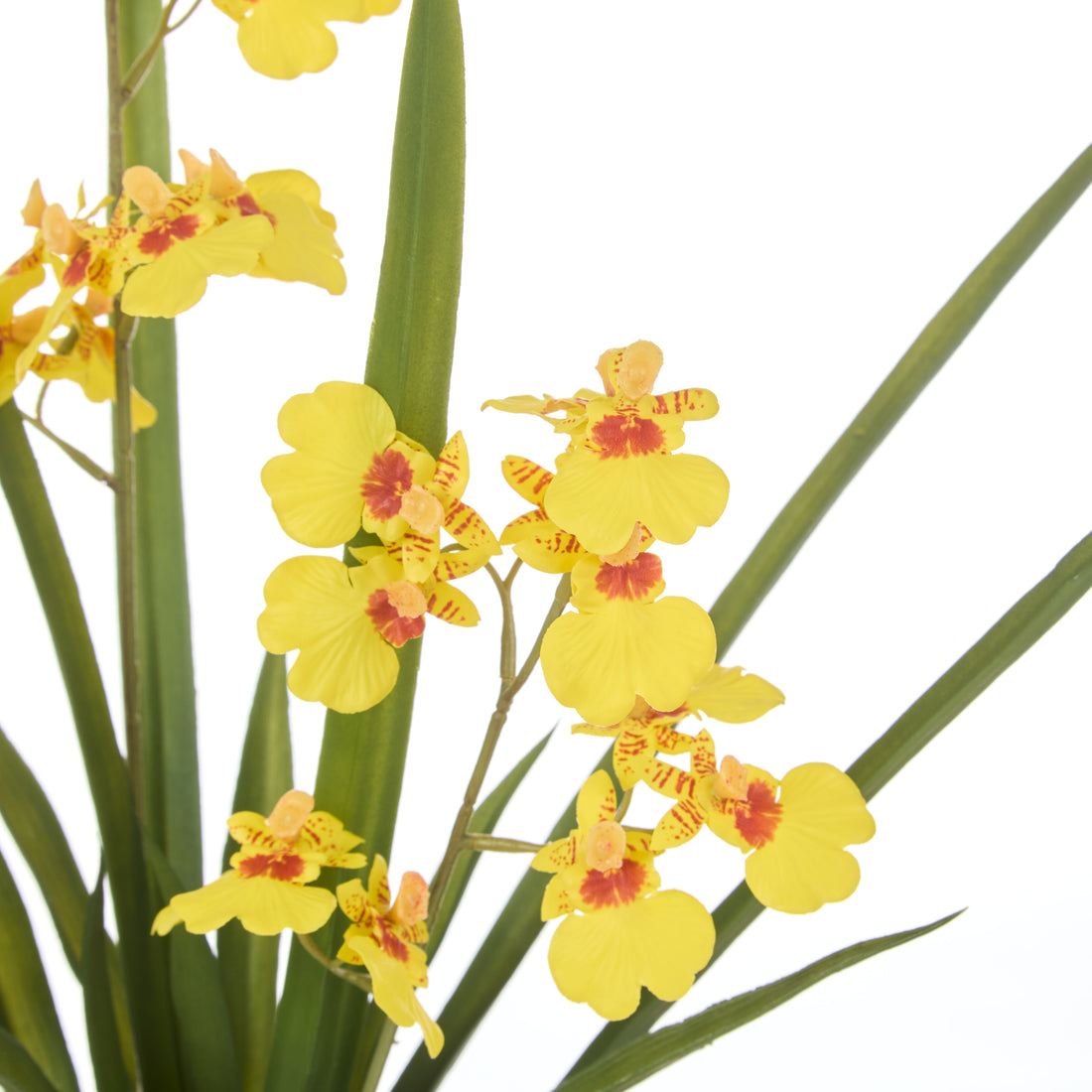 Faux Dancing Orchid Pot | Yellow - 58cm