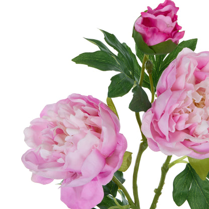 Faux Peony Spray Real Touch | Purple - 72cm