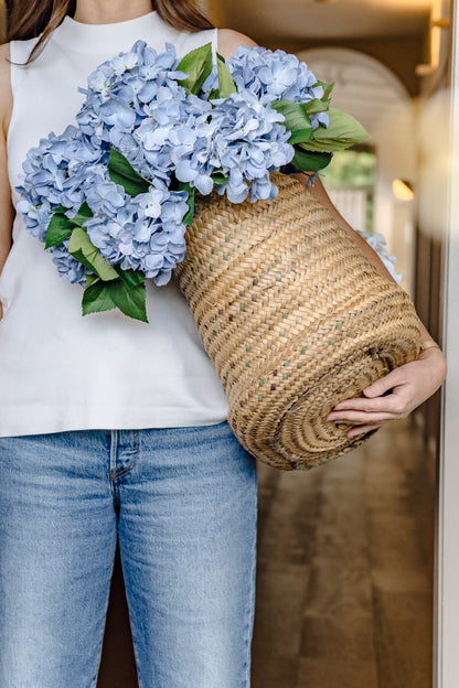 Faux Hydrangea Bush | Soft Blue - 45cm