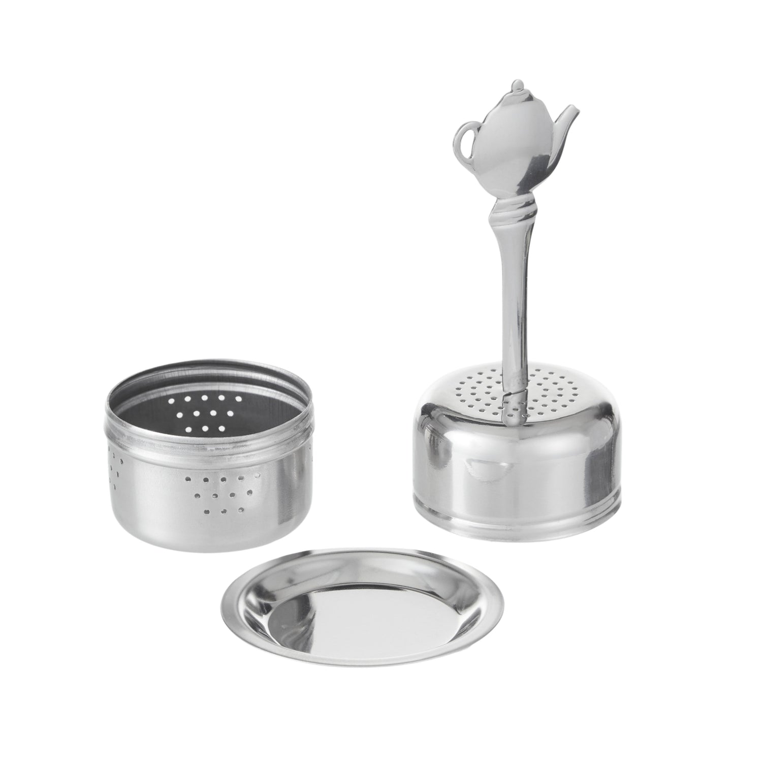 Leaf &amp; Bean Tea Pot Stick Infuser Silver