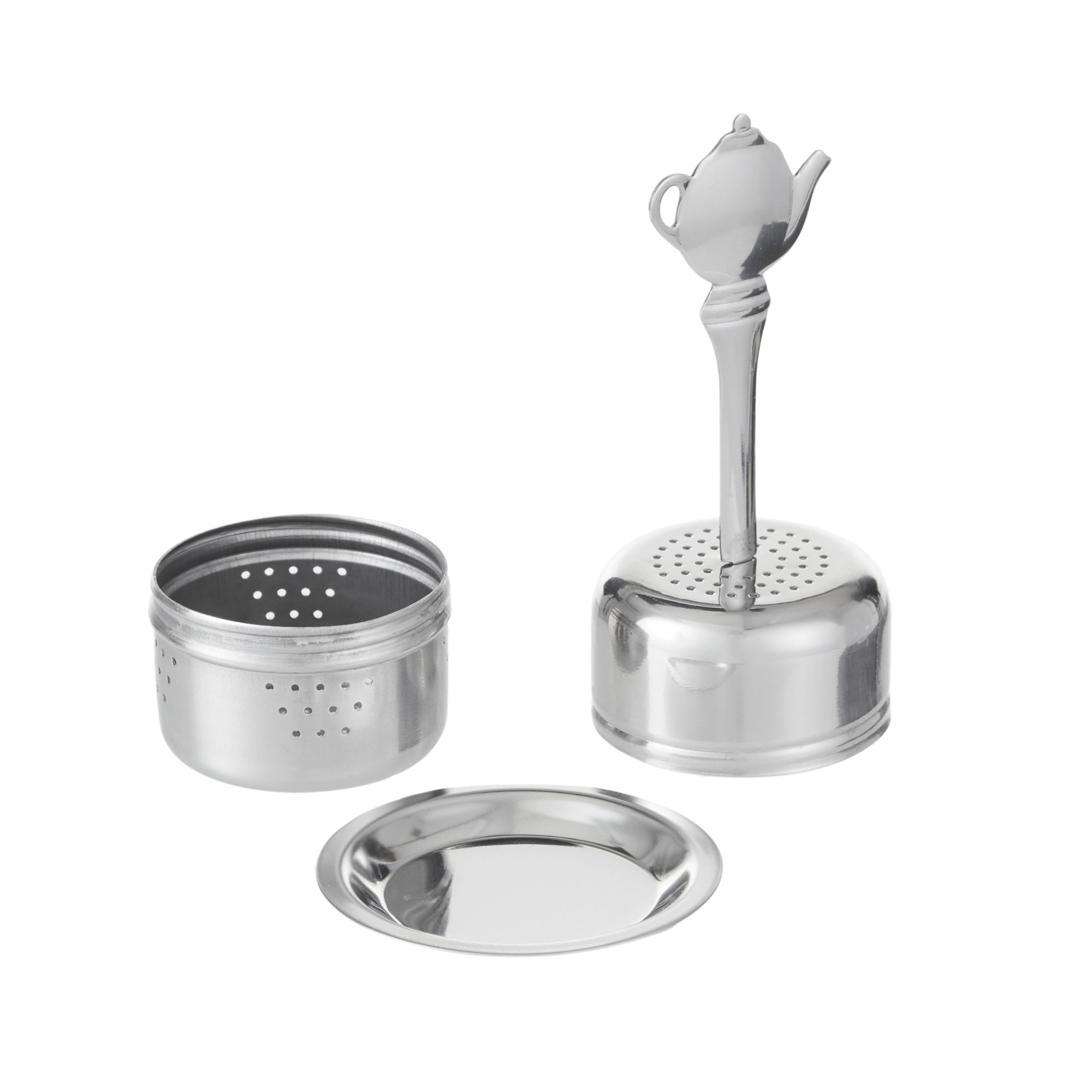 Leaf &amp; Bean Tea Pot Stick Infuser Silver