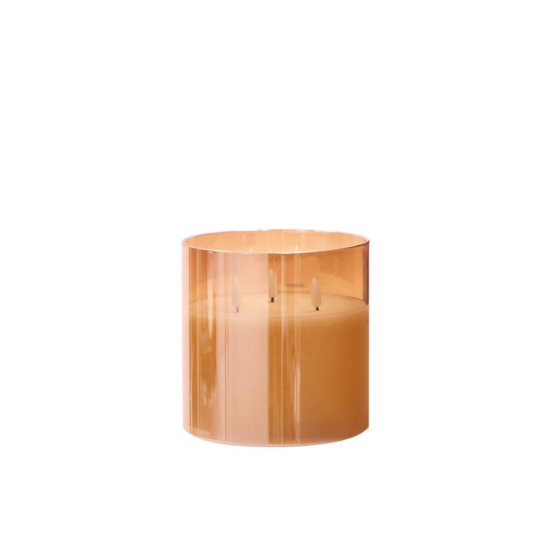 Amber Triflame LED Candle | 15cm