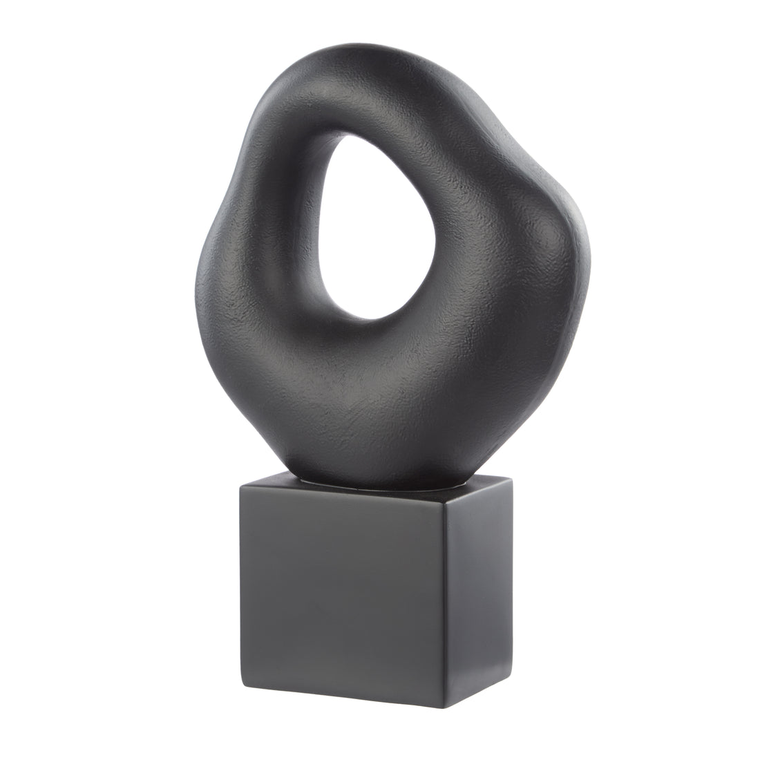 Amalfi Ovum Abstract Sculpture Black