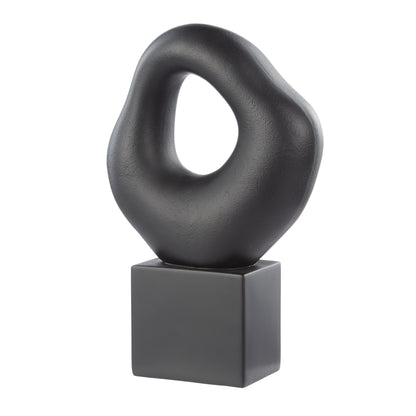Amalfi Ovum Abstract Sculpture Black