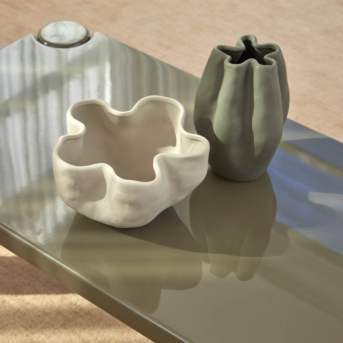 Amalfi Fluid Vase Cream
