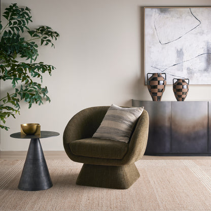 Grand Designs Lucca Swivel Chair Green