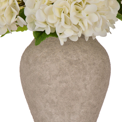 Faux Hydrangea Twig - Elise Vase | White -  67cm