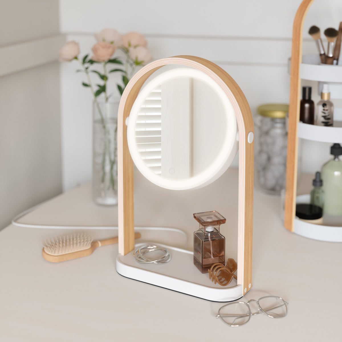 Umbra Bellwood LED Vanity Mirror White &amp; Natural