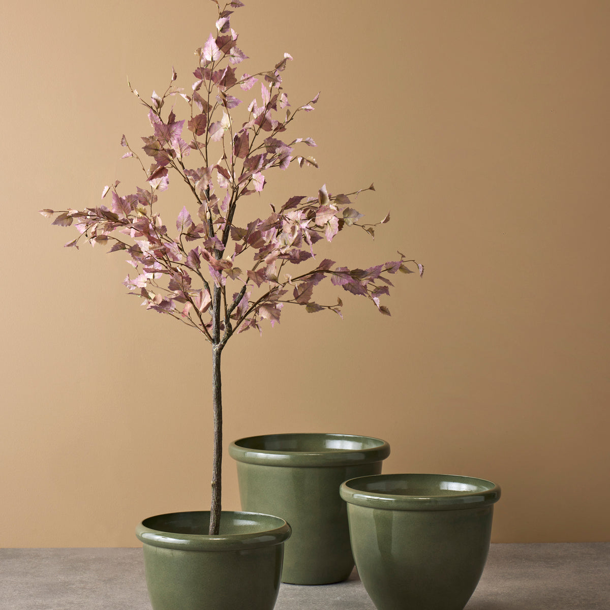 Rogue Milan Glaze Look Planter 3pcs Set Green
