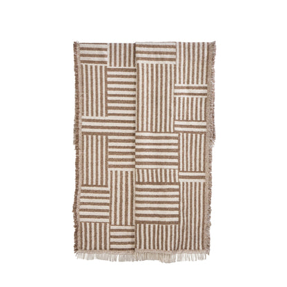 Amalfi Atlas Throw Ivory &amp; Brown