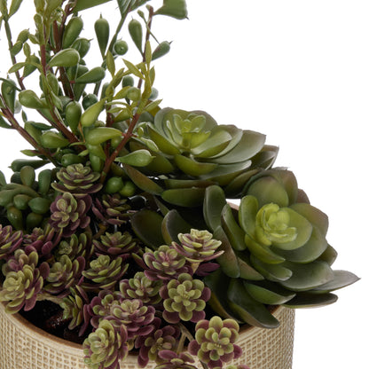 Faux Succulent Garden - Reims Vase | Green -  32cm