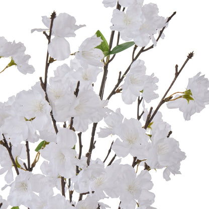 Faux Cherry Blossom - Alana Vase | White -  74cm